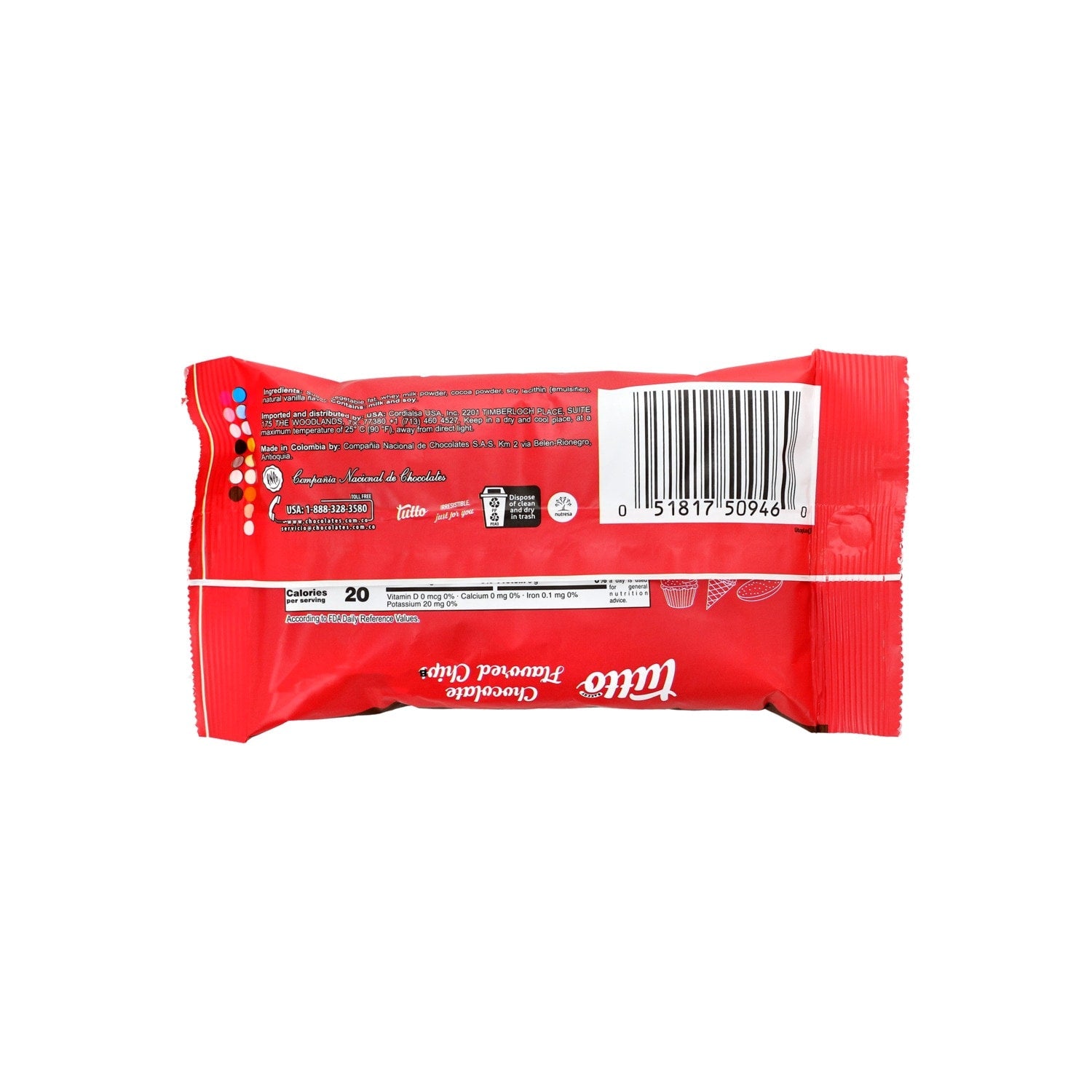Tutto Chocolate Flavored Chips, 1-ct.