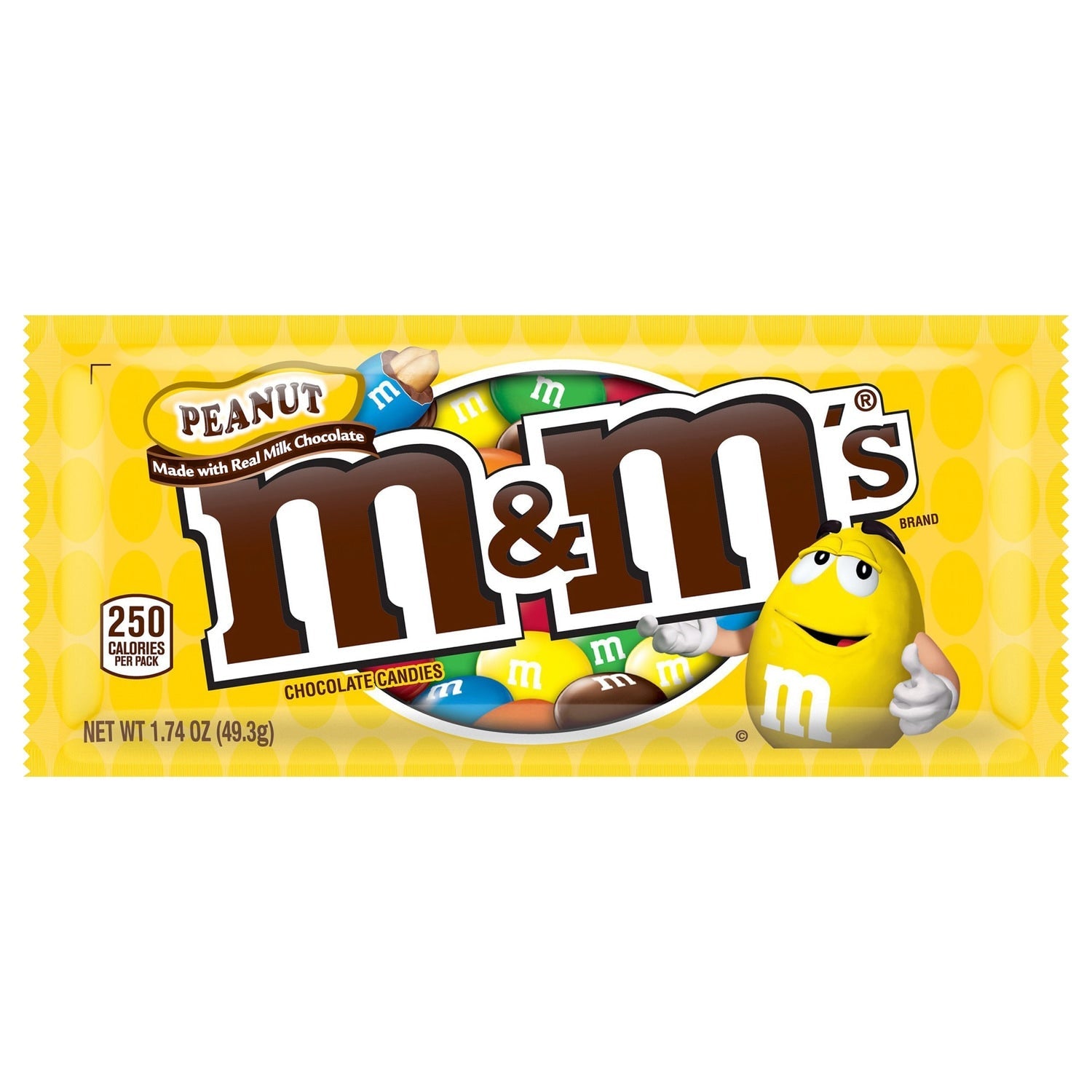 M&amp;M Peanut Chocolate Candies, 48-pc Pack.