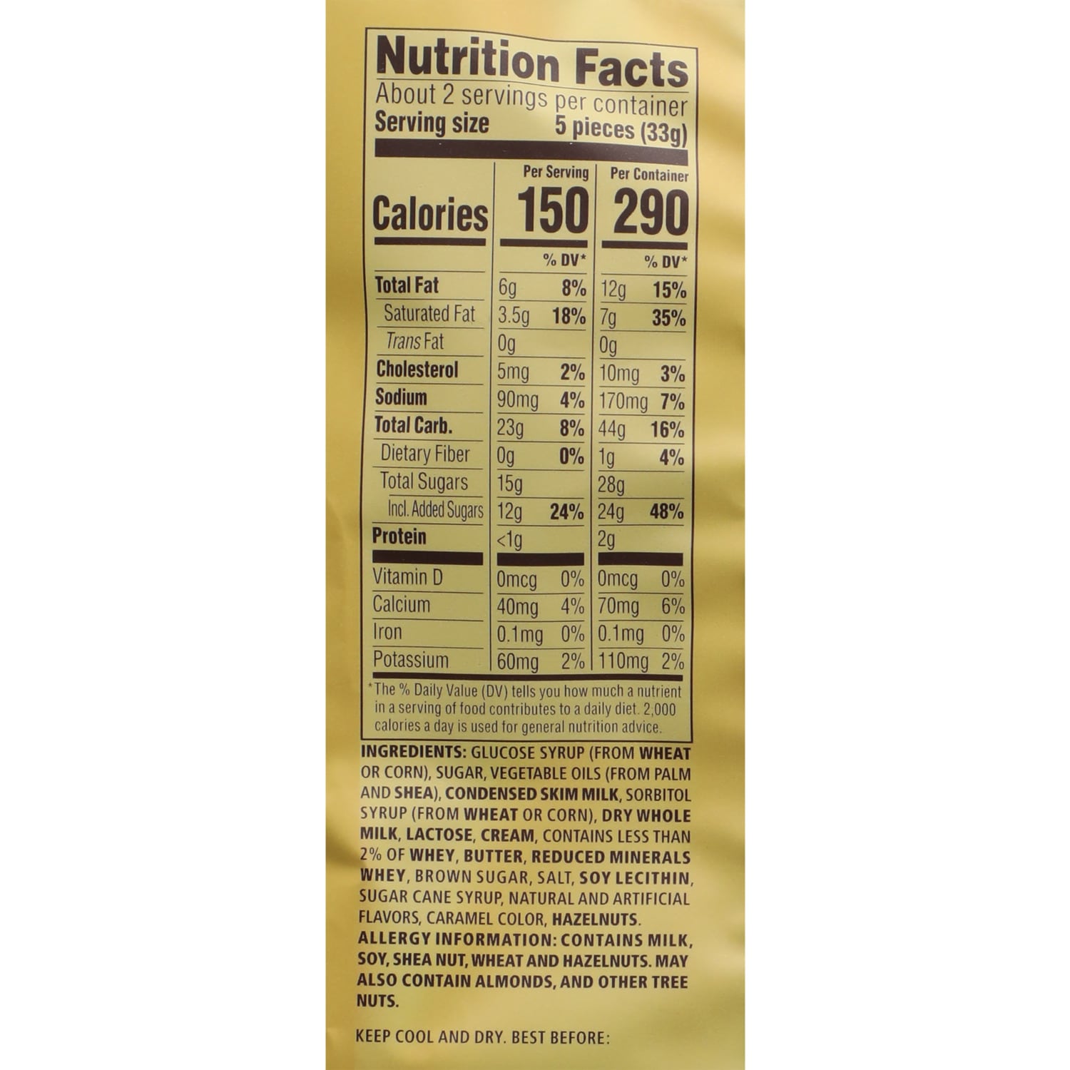 Wertherâs Original Salted Caramel Creme, 2.2-oz. Bag