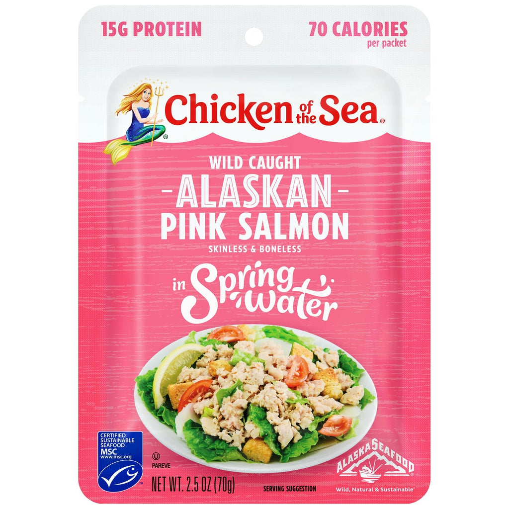 Chicken of the Sea Wild Caught Alaskan Pink Salmon in Spring Water Packet 2.5 oz