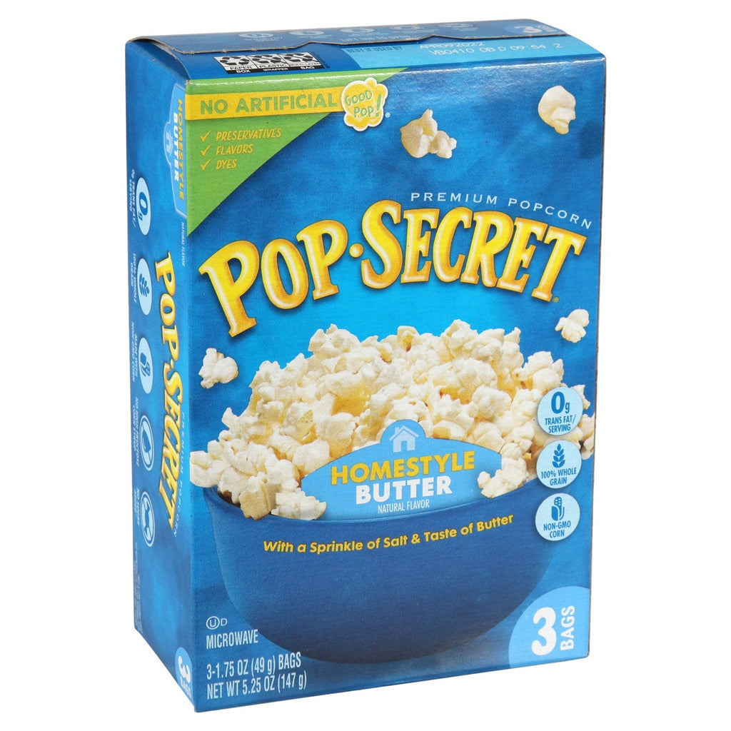 Pop Secret Popcorn Homestyle Butter Microwave Popcorn, 3 ct.