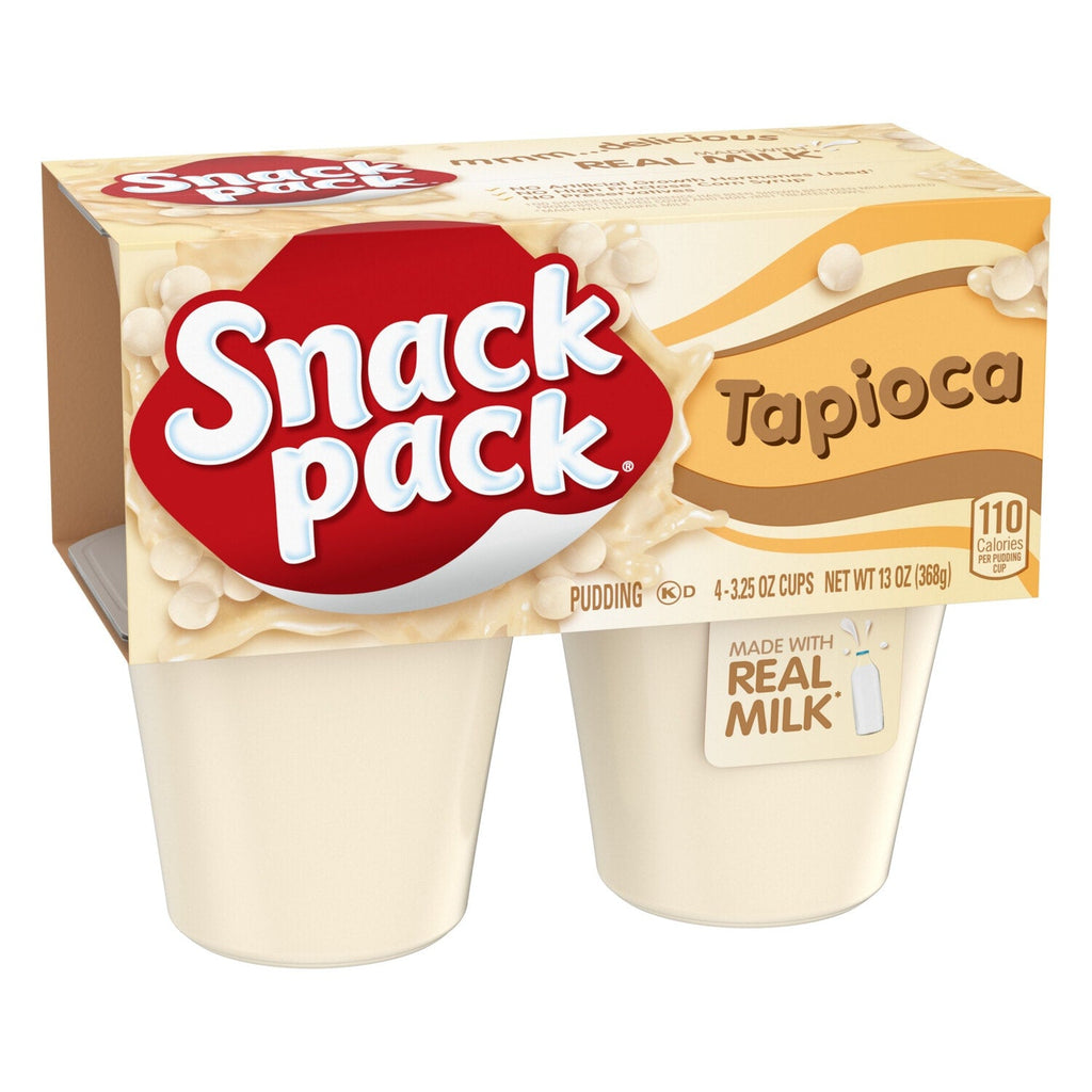 Conagra Brands Snack Pack Tapioca Pudding, 4-pc Pack.