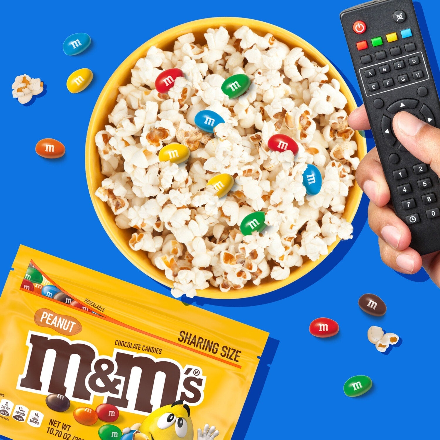 M&amp;M'S Peanut Milk Chocolate, Sharing Size, 10.05-oz. Resealable Bag