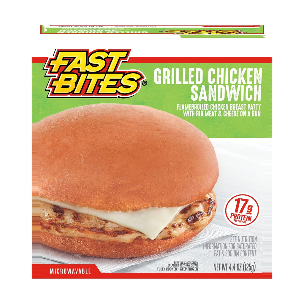 Fast Bites Microwaveable Grilled Chicken Sandwich, 4.4 oz.