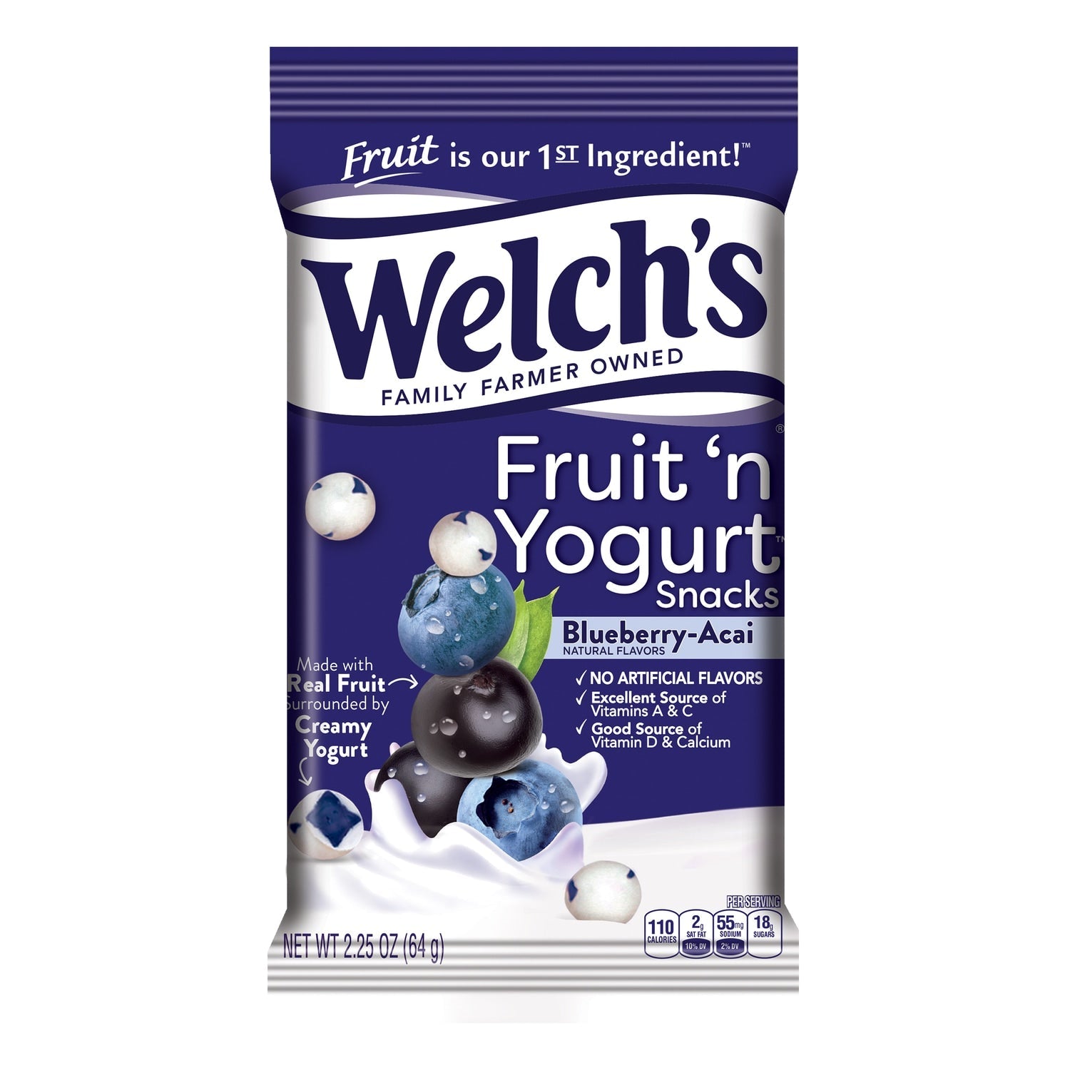 Welch's Blueberry Flavored Fruit and Yogurt Snacks, 2.25-oz. Bags