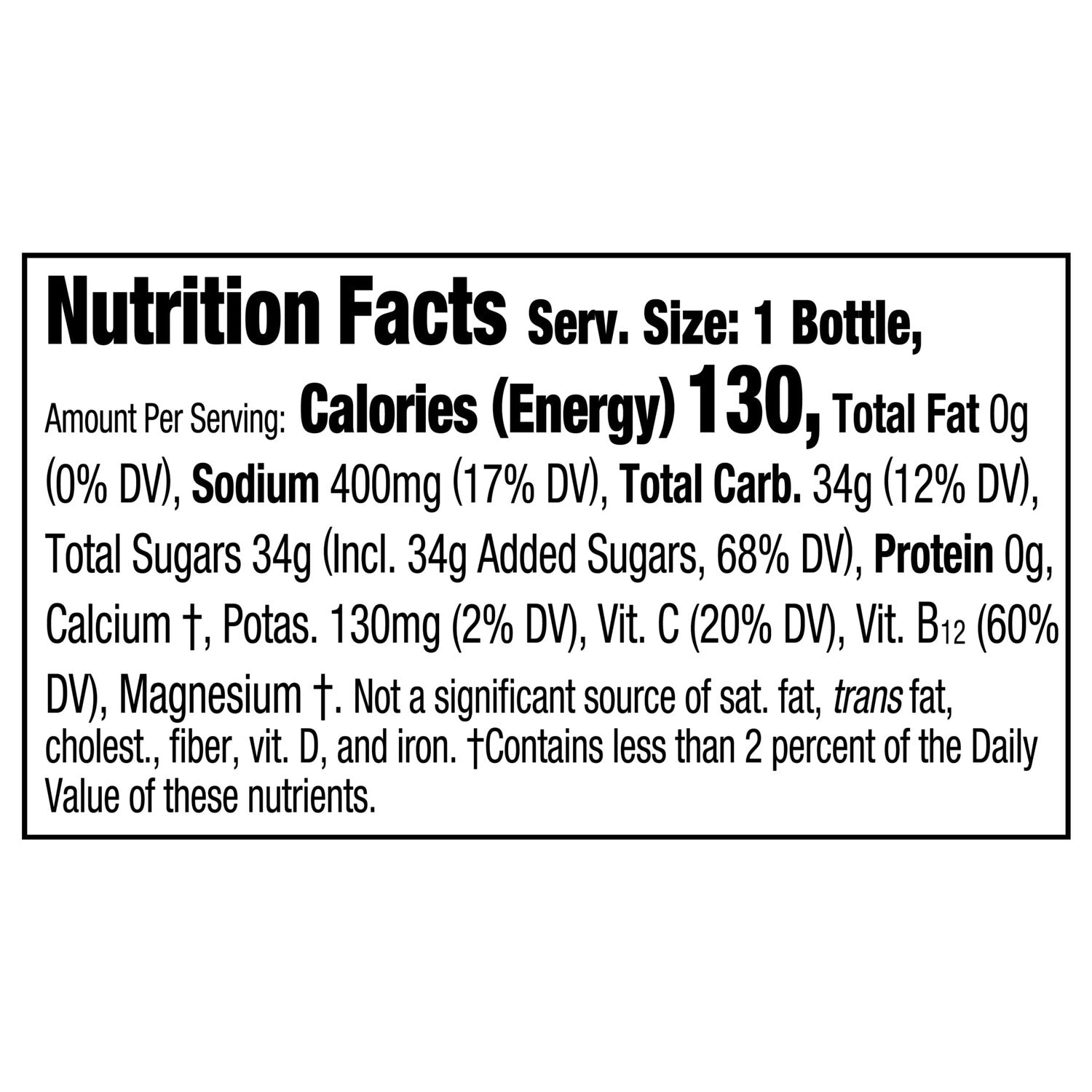 Powerade Grape Sports Drink, 20 fl oz. Bottle