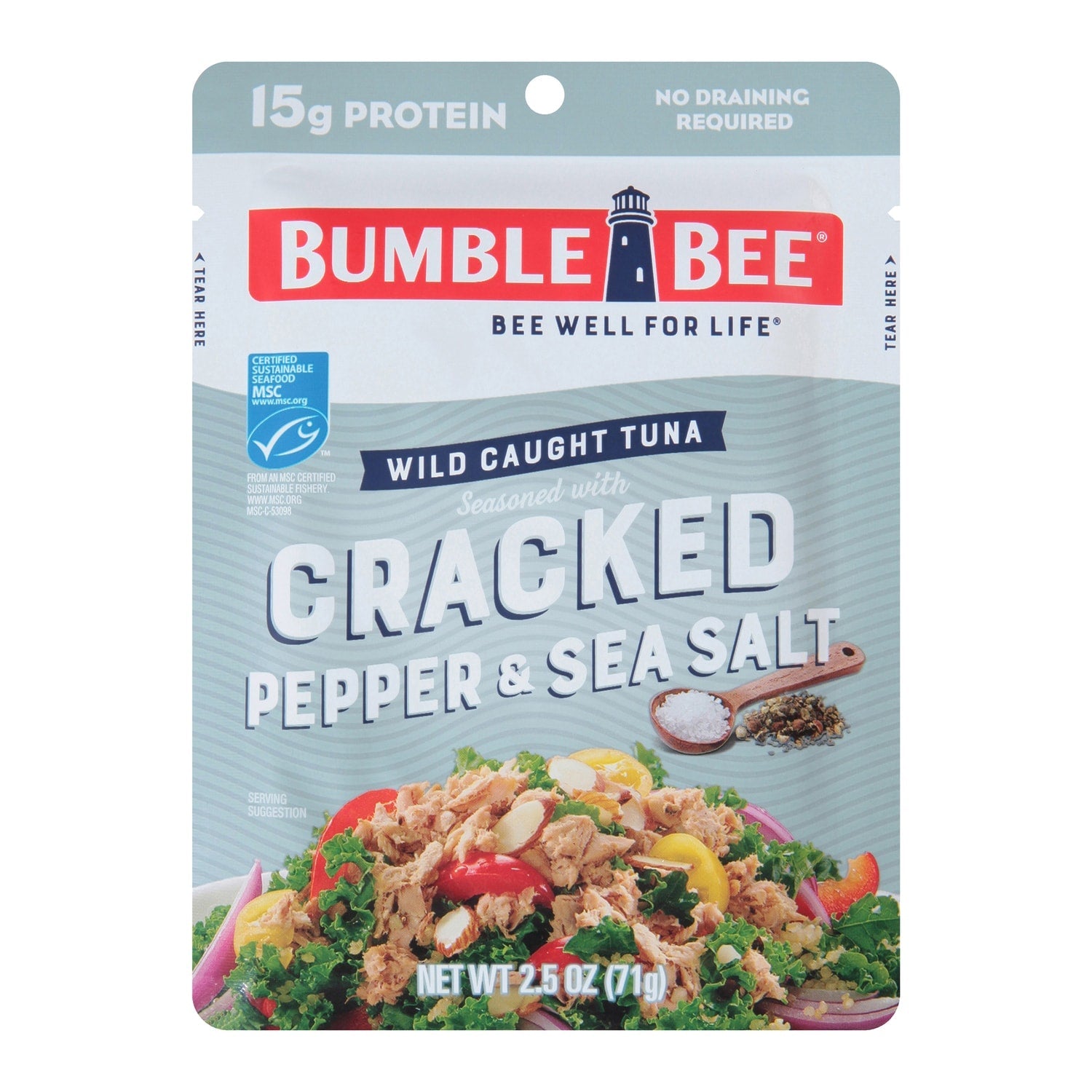 Bumble Bee Wild Caught Tuna Seasoned With Cracked Pepper And Sea Salt, 1-ct.