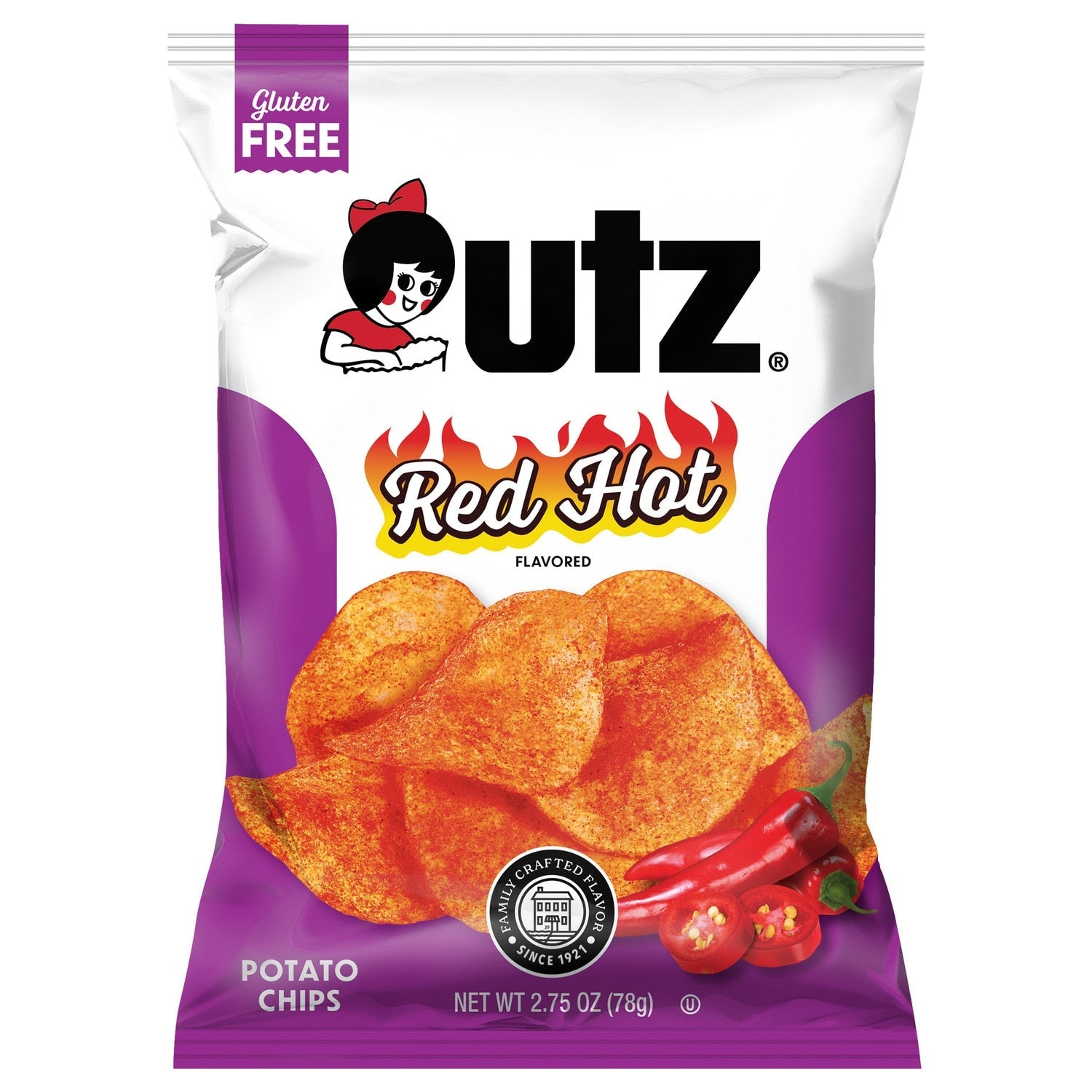 Utz Red Hot Potato Chips 2.75 oz