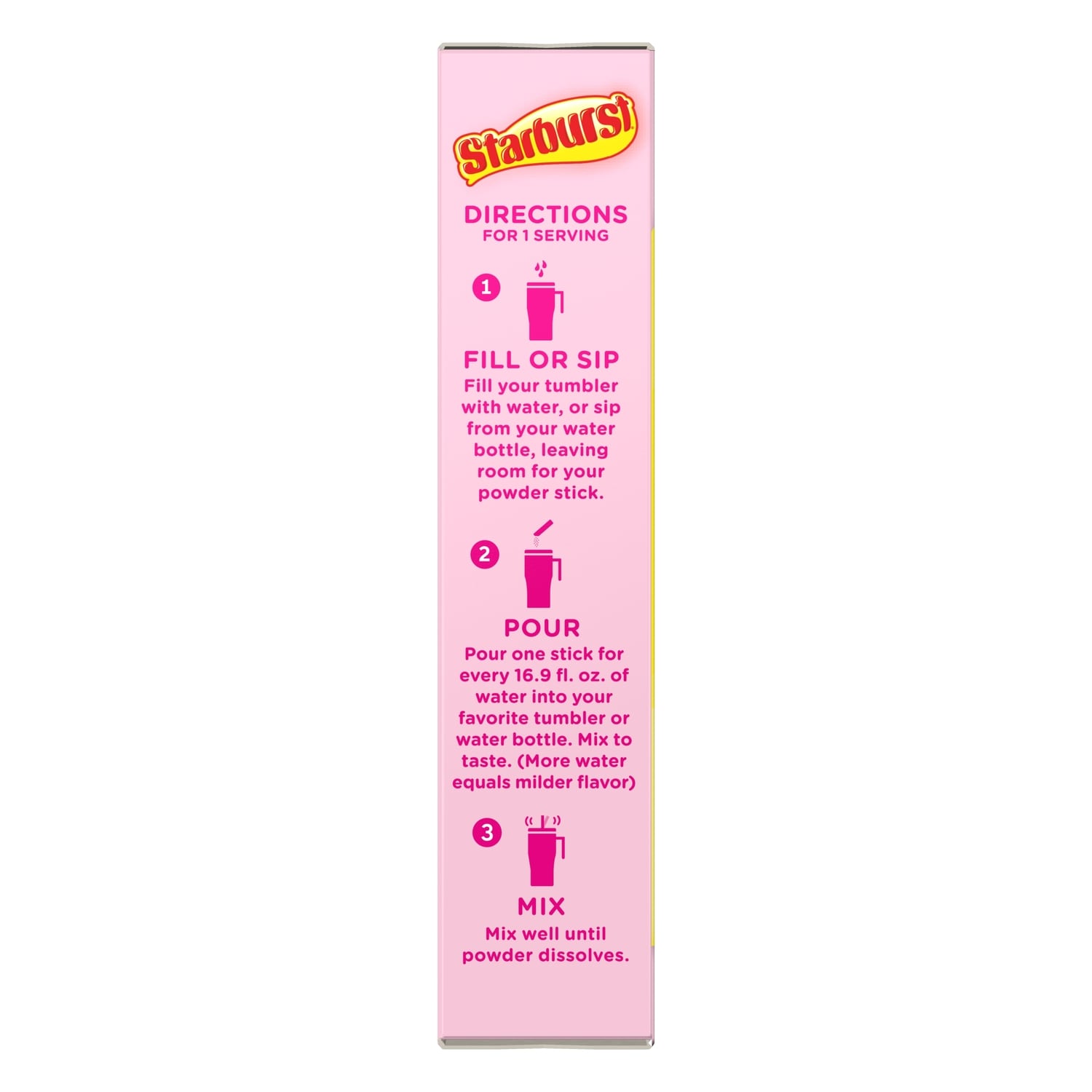Starburst Zero Sugar Strawberry Drink Mix, 6-pc Pack.