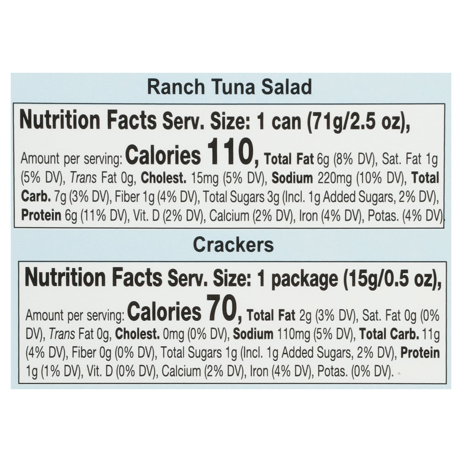 Brunswick Naturally Flavored Ranch Tuna Salad With Crackers, 1-ct.
