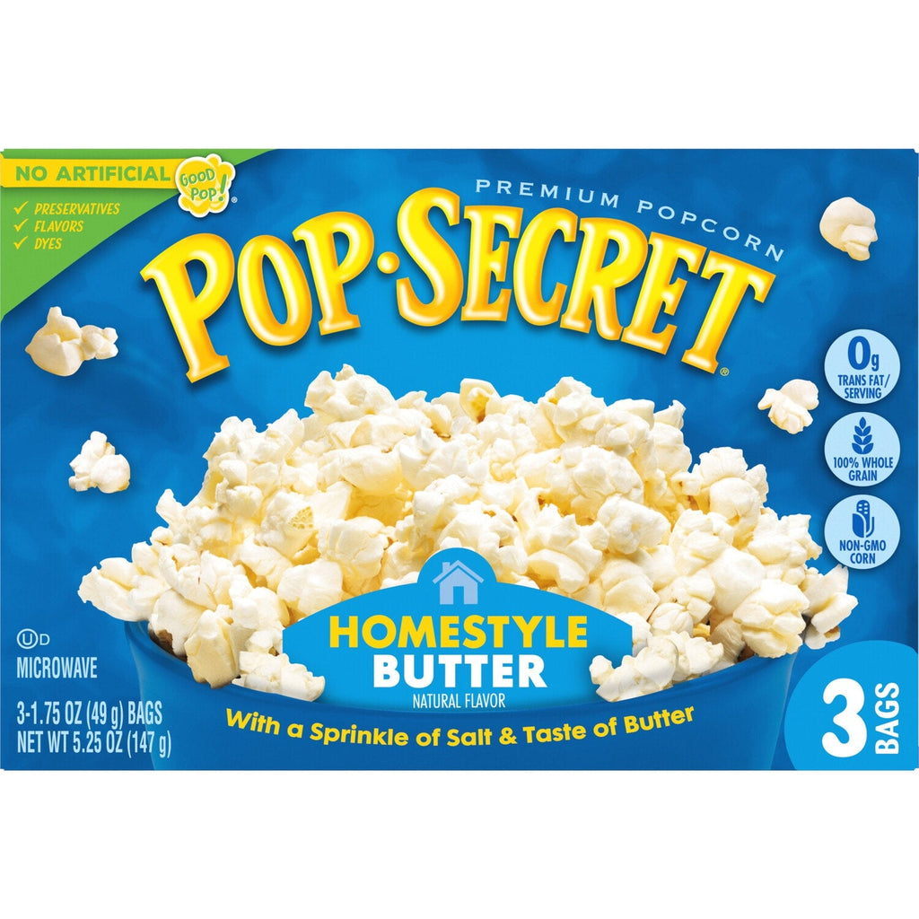 Pop Secret Popcorn Homestyle Butter Microwave Popcorn, 3 ct.
