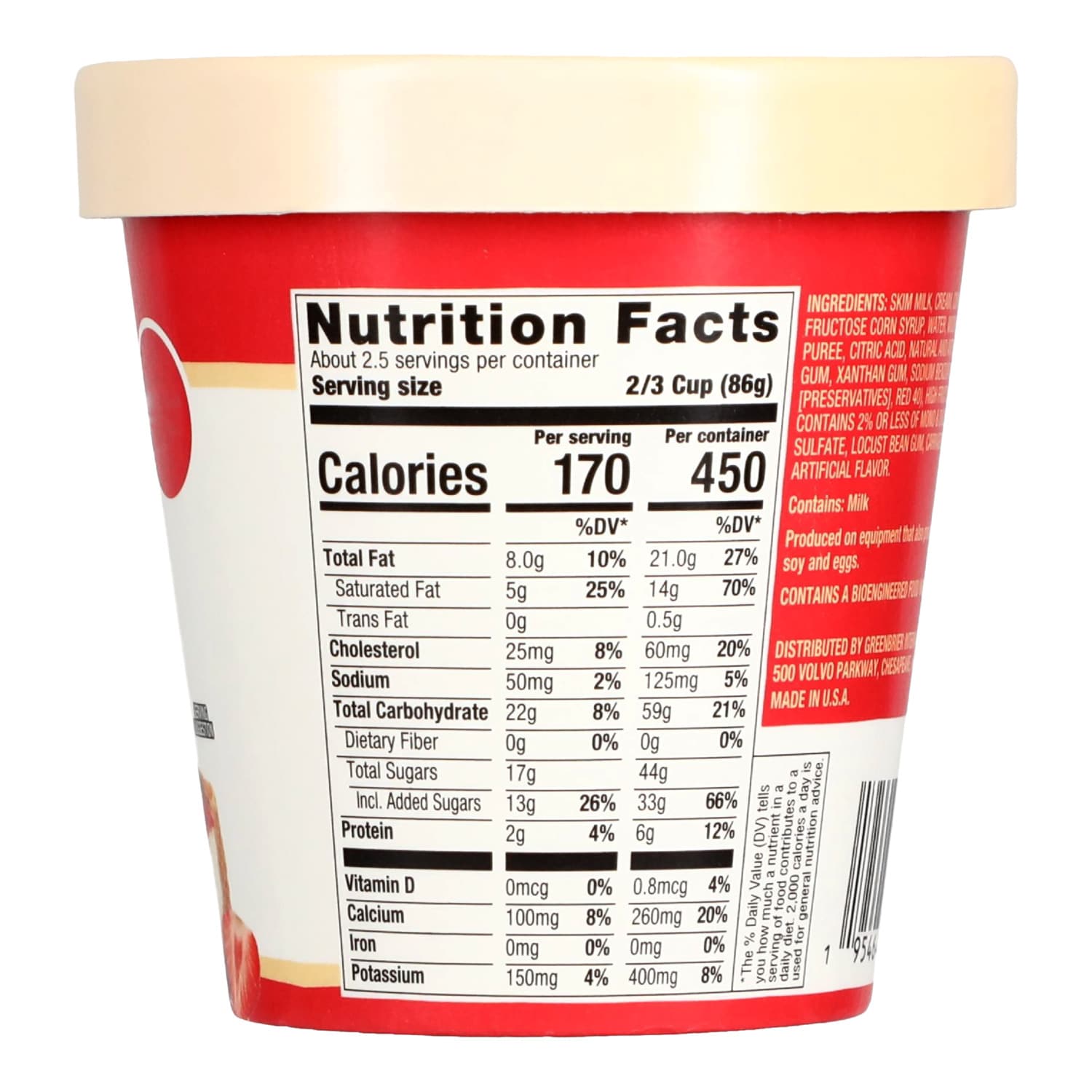 Founder's Street Strawberry cheesecake Ice Cream, 1-ct.