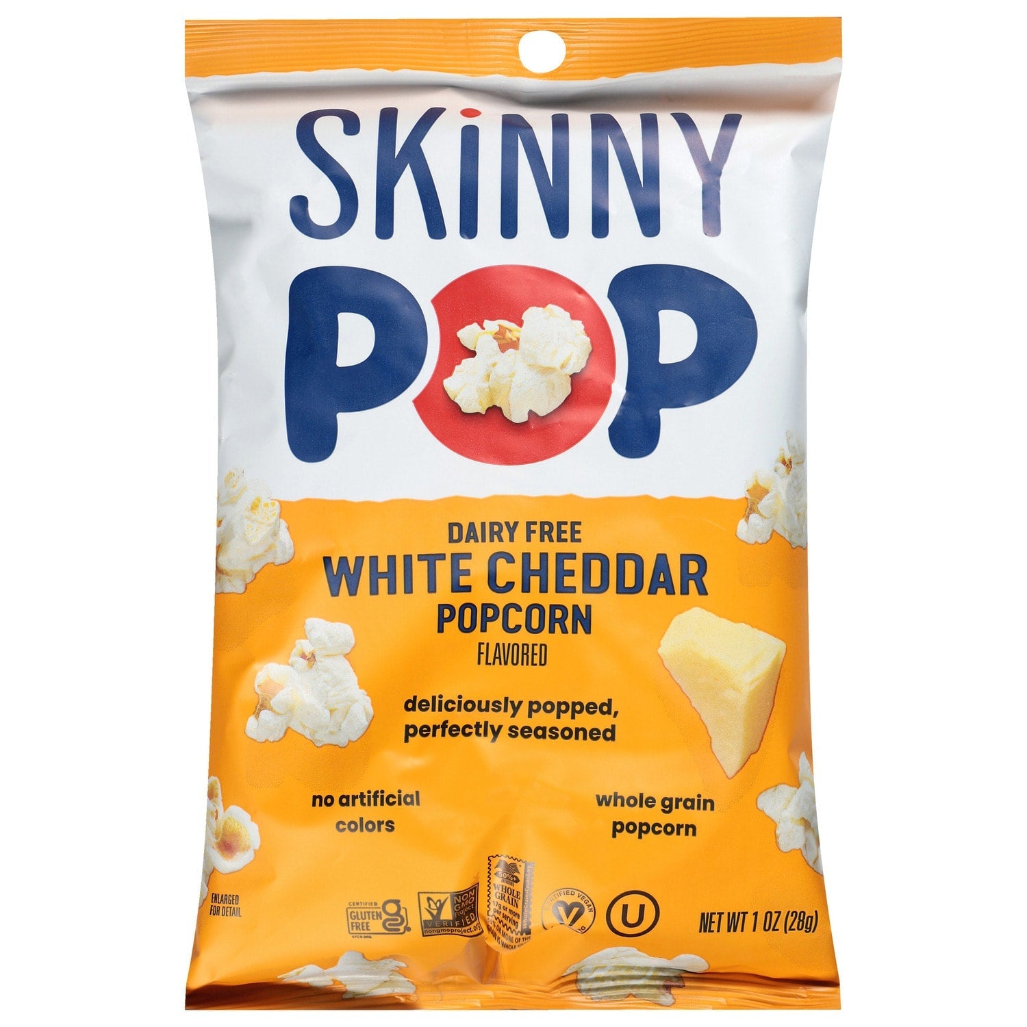 Skinny Pop Dairy-free White Cheddar Popcorn, 1-ct.