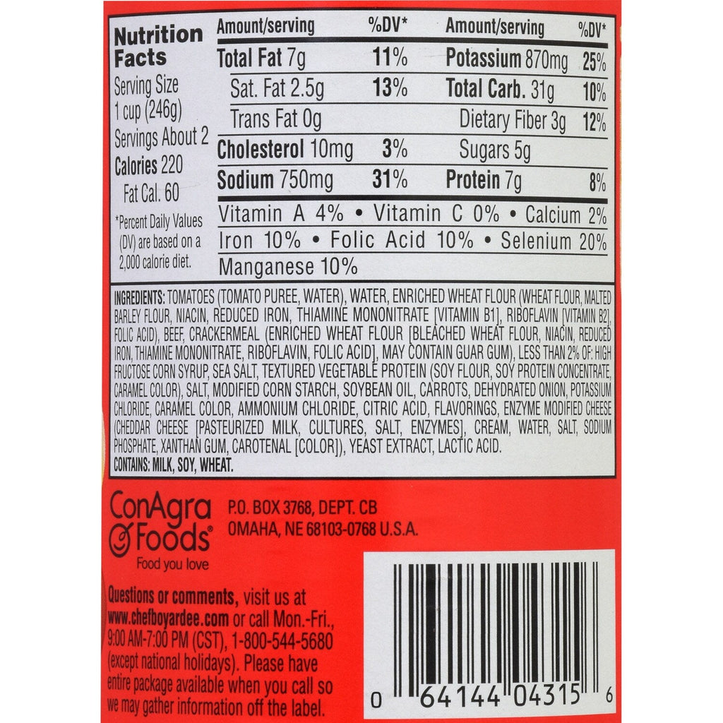 Chef Boyardee Beef Ravioli, 15 oz. Cans