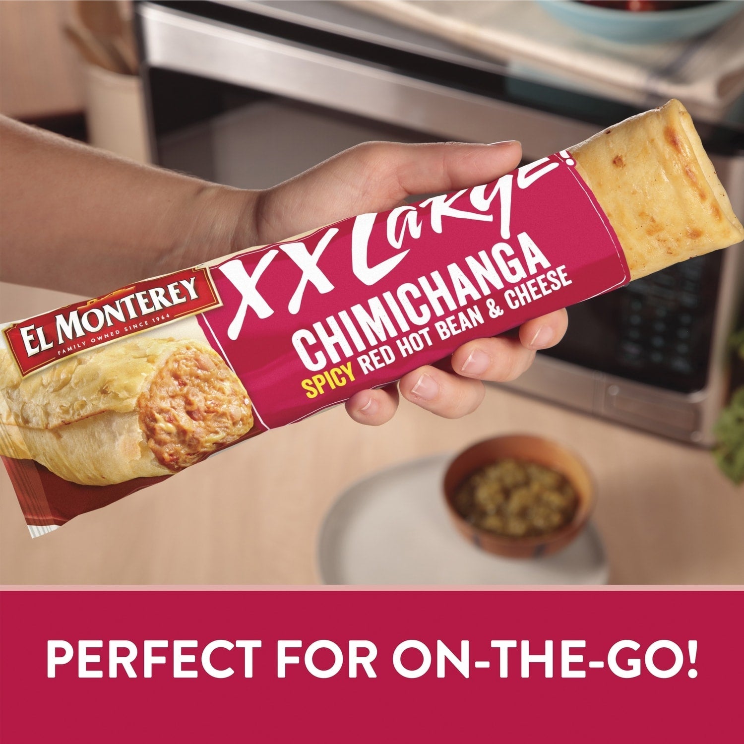 Ruiz El Monterey Chimichanga - XX Large Spicy Red Hot Bean &amp; Cheese, 8 oz.