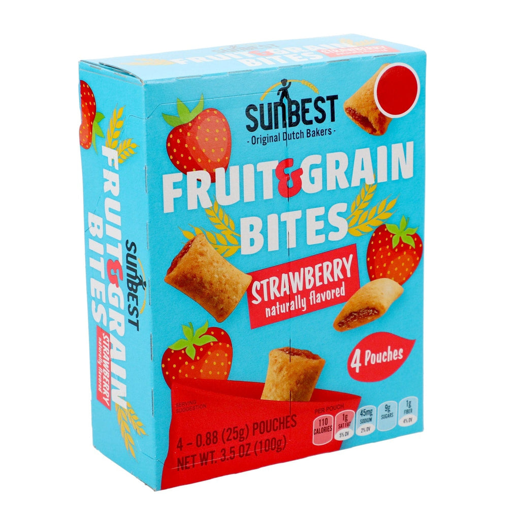 SunBest Strawberry Fruit &amp; Grain Bites, 4-pc Pack.