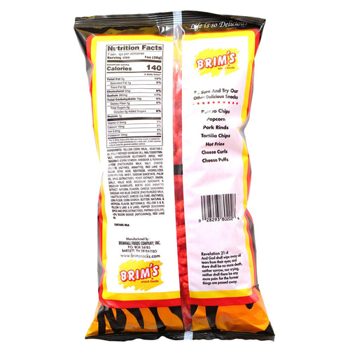 Brim's Oven-Baked Hot Crunchy Cheese Curls, 7-oz. Bags
