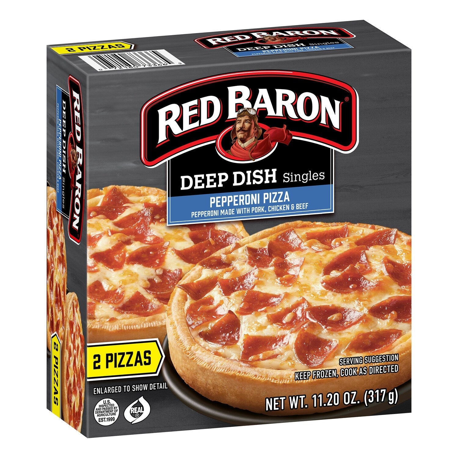 Red Baron Deep Dish Personal Frozen Pizza - Pepperoni, 2 ct.