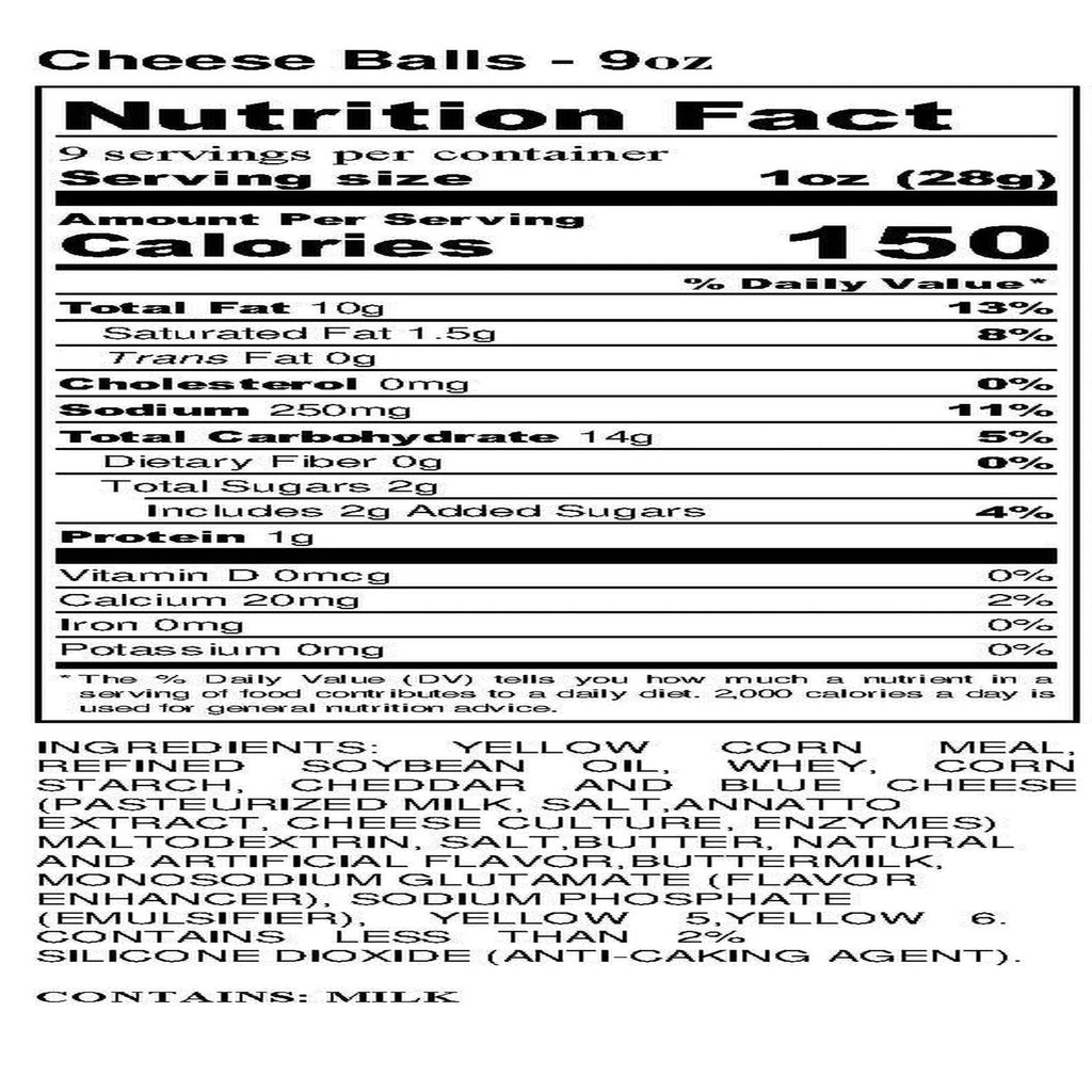 Brim's Cheese Balls, 9-oz. Bags
