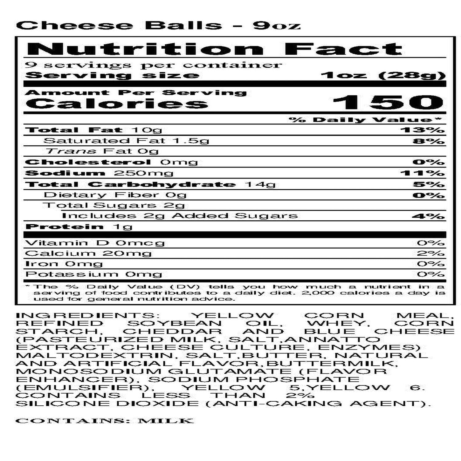 Brim's Cheese Balls, 9-oz. Bags