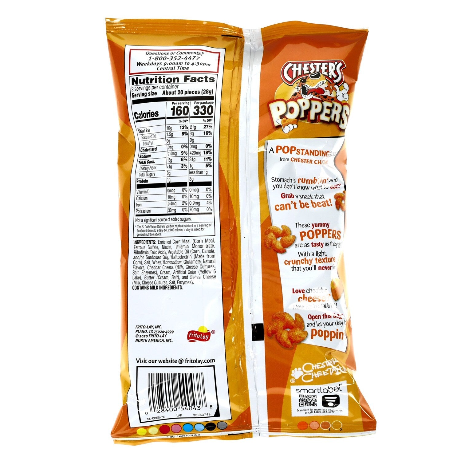 Chester's Poppers Cheddar Whirls Snacks, 2-oz.