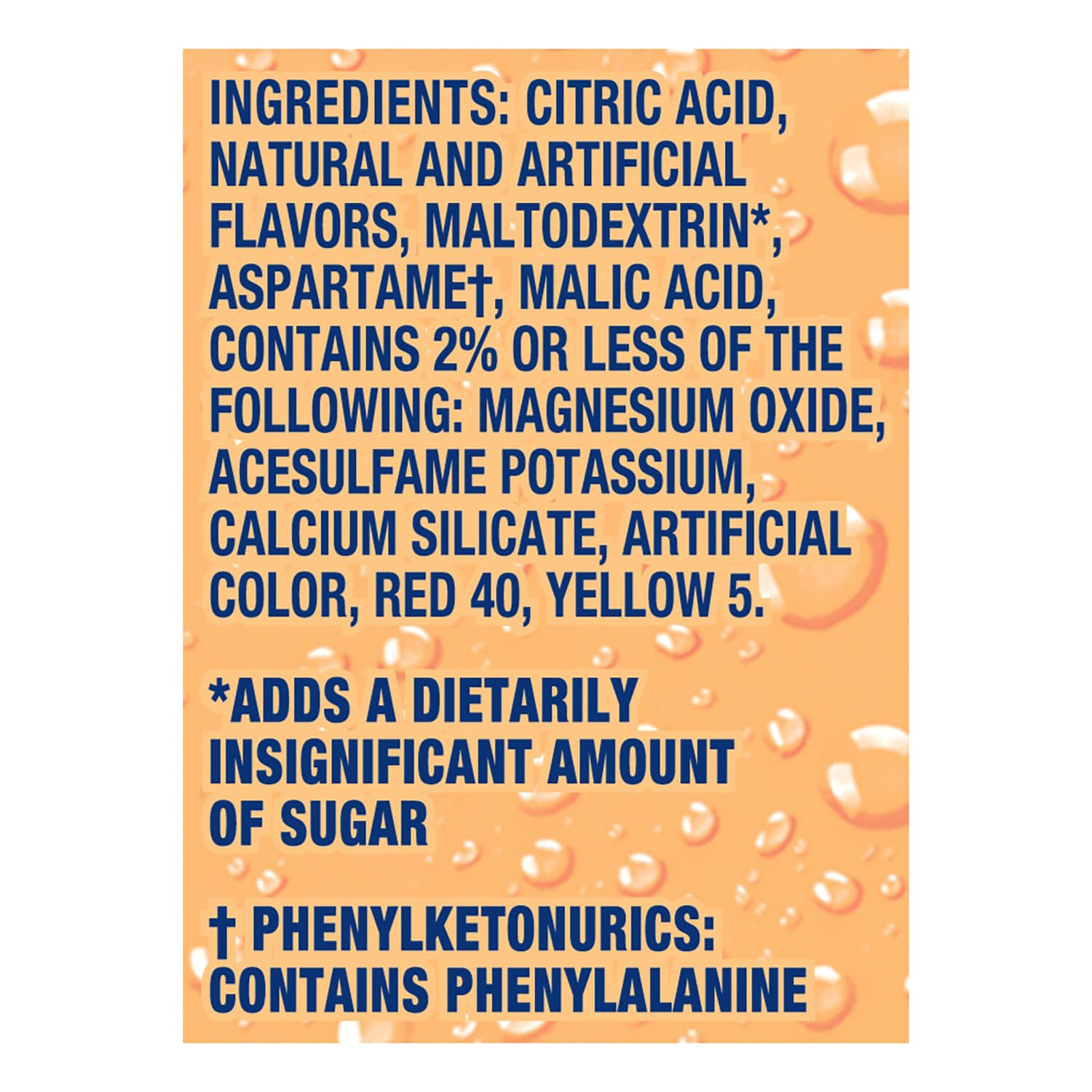 Sunkist Peach-flavored Drink Mix Sticks, 6-pc Pack.