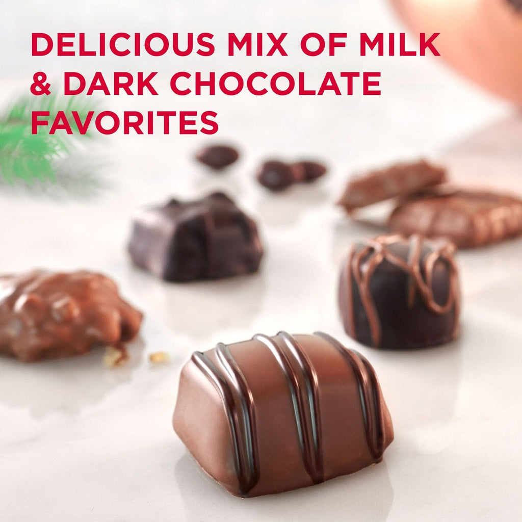 Russell Stover Christmas Assorted Milk &amp; Dark Chocolate Candy Gift Box, 1.7 oz.