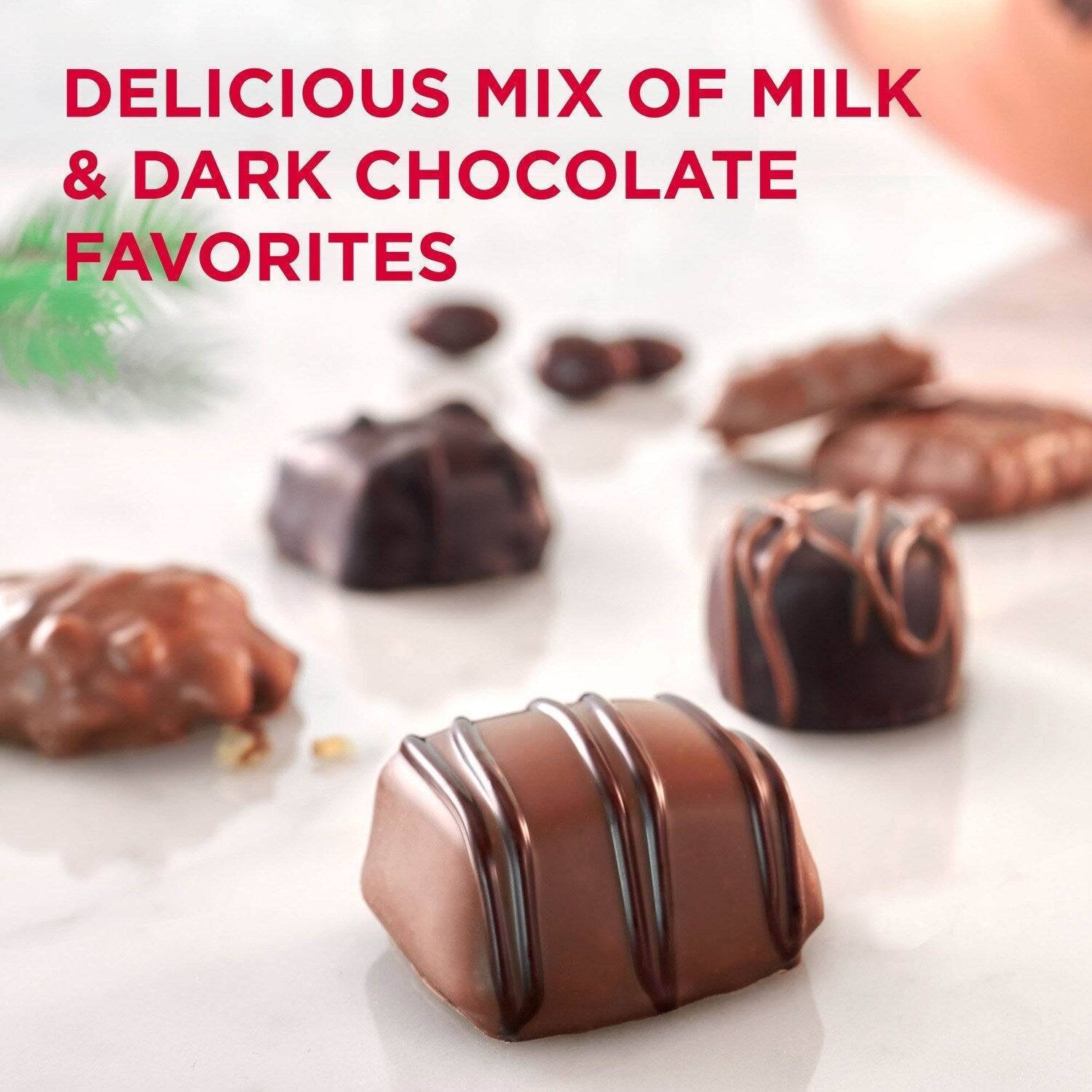 Russell Stover Christmas Assorted Milk &amp; Dark Chocolate Candy Gift Box, 1.7 oz.