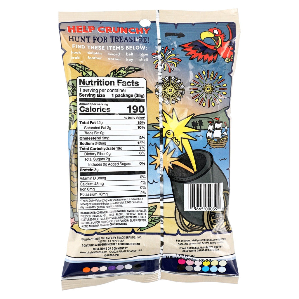 Pirate's Booty Cheddar Blast White Cheddar Baked Popcorn, 1.25-oz.
