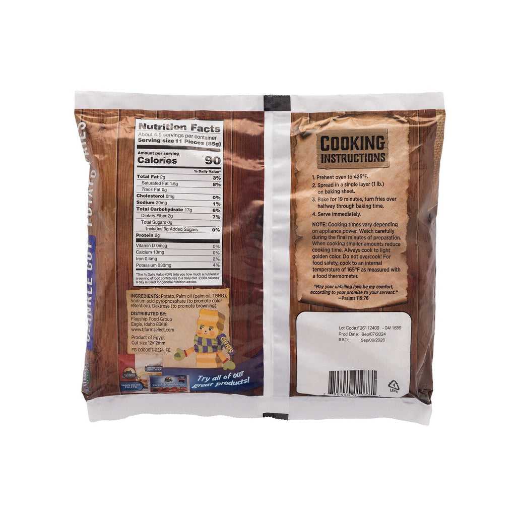 Tj Farms Crinkle Cut Potato Fries, 1-ct.