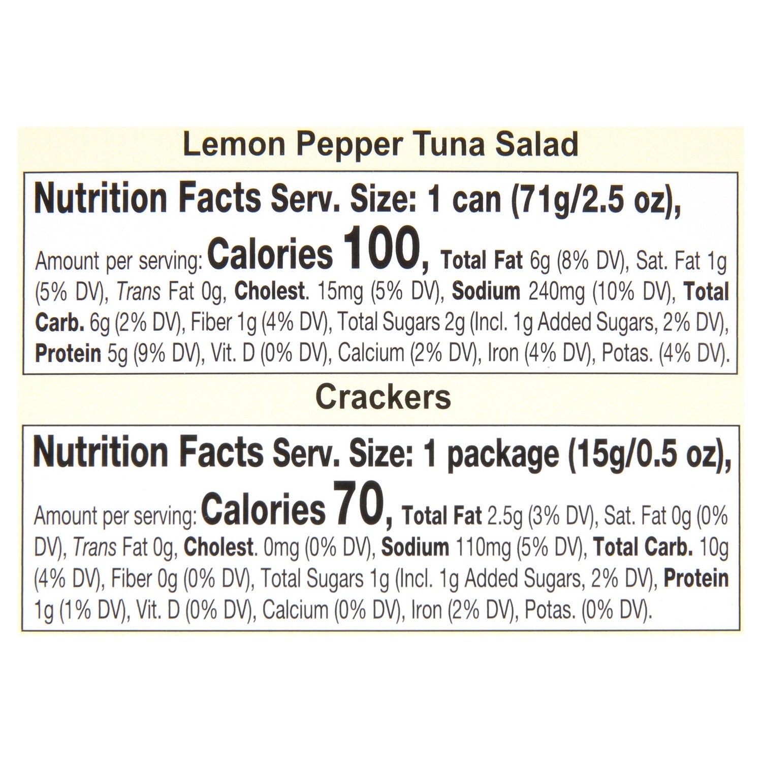 Brunswick Ready-To-Eat Lemon Pepper Tuna Salad with Crackers, 1-ct.