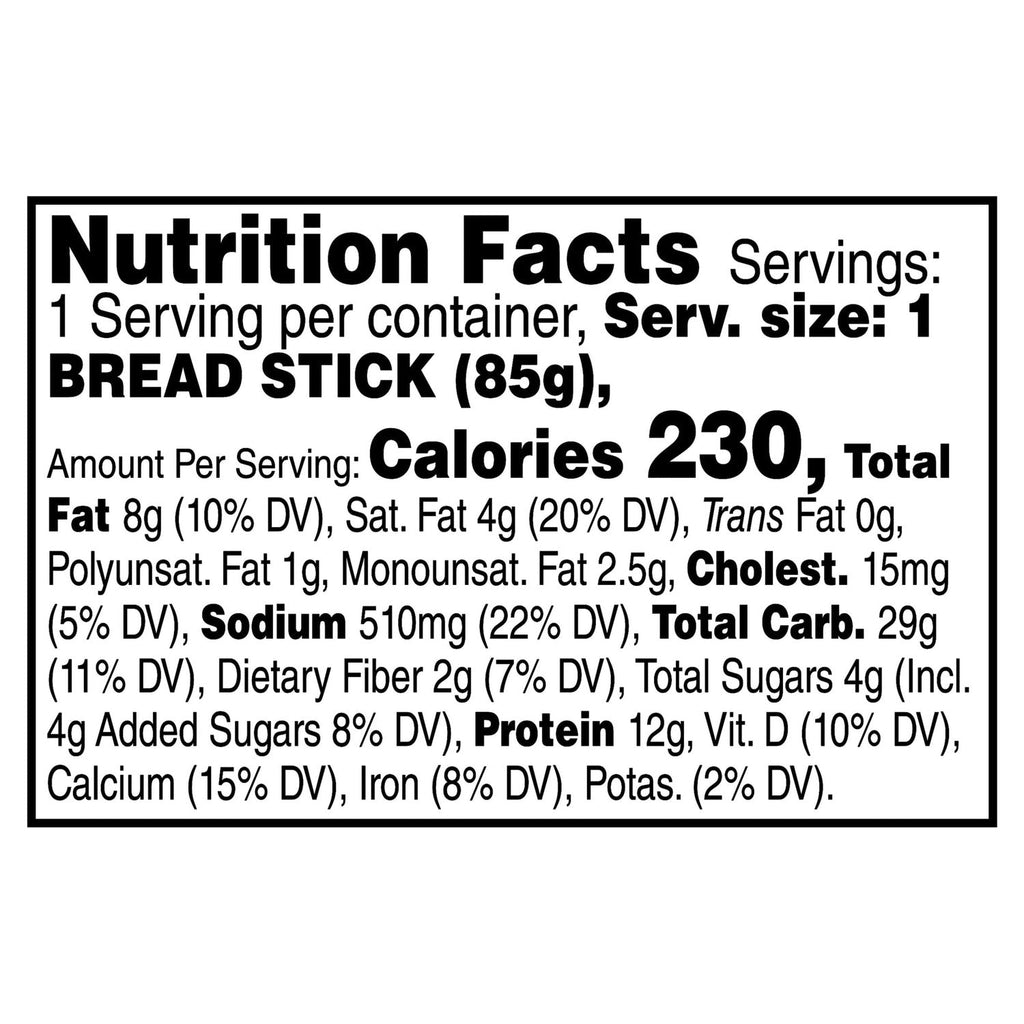 Bosco Frozen Mozzarella Cheese Stuffed Bread Sticks, 3.02 oz.