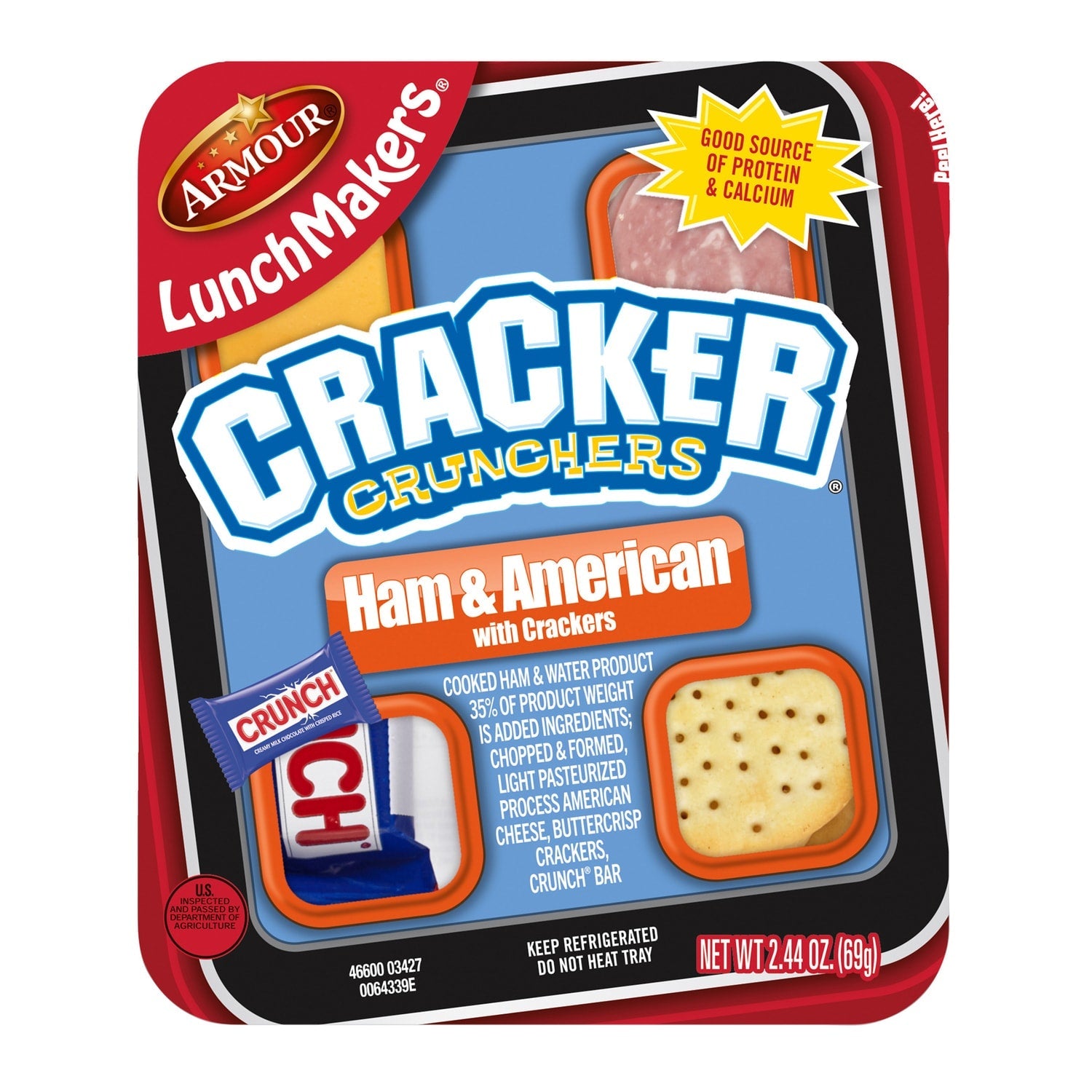 Armour LunchMakers Ham and Cheese Cracker Crunchers with Crunch Bar, 1-ct.