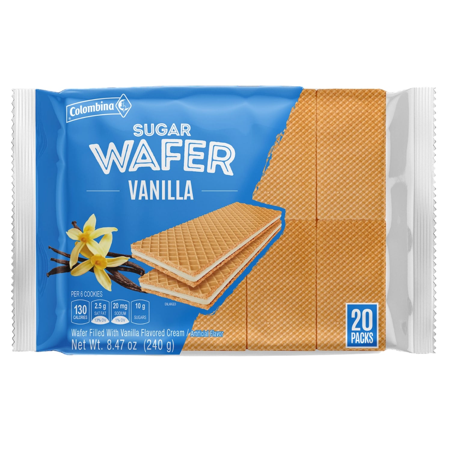 Colombina Sugar Wafer Cookies - Vanilla, 20 ct.