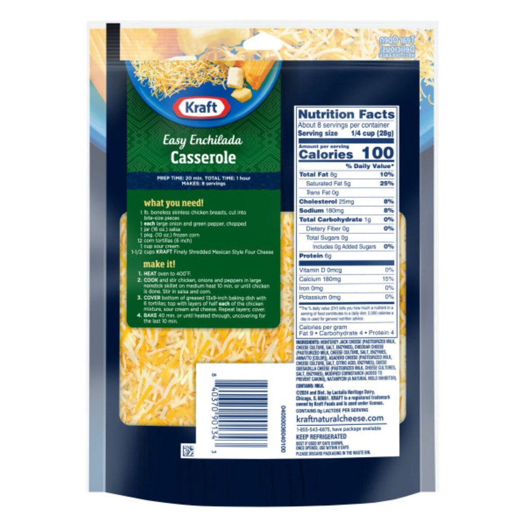 Kraft Mexican Shredded Four Cheese, 1-ct.