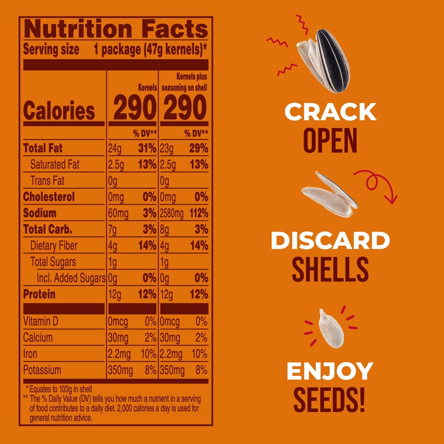 Bigs Sizzlin' Bacon Sunflower Seeds, 3.625 oz. Bag