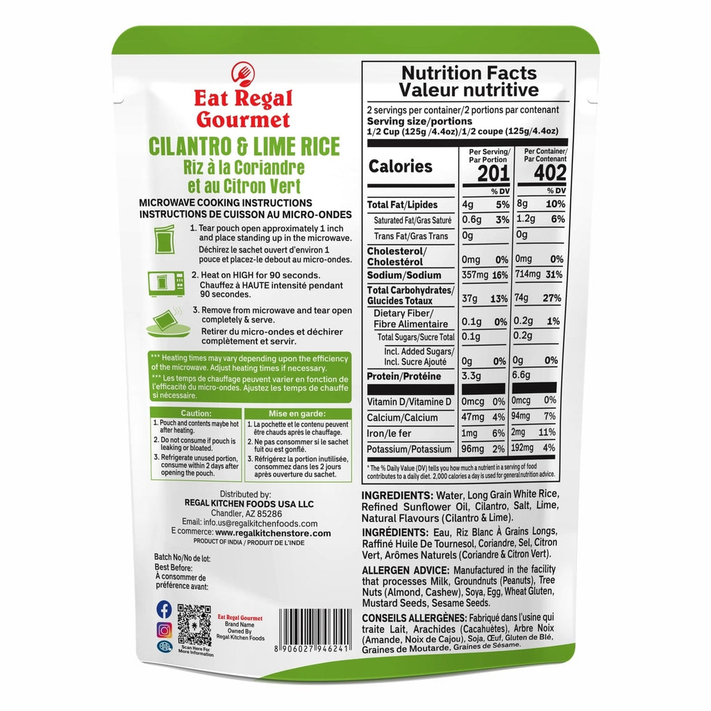 Eat Regal Gourmet Cilantro Lime Rice, 1-ct.