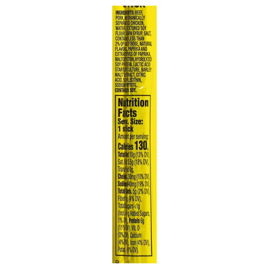 Slim Jim Giant Smoked Meat Sticks, Mild Flavor, 6g Protein Per Stick, 0.97 oz.