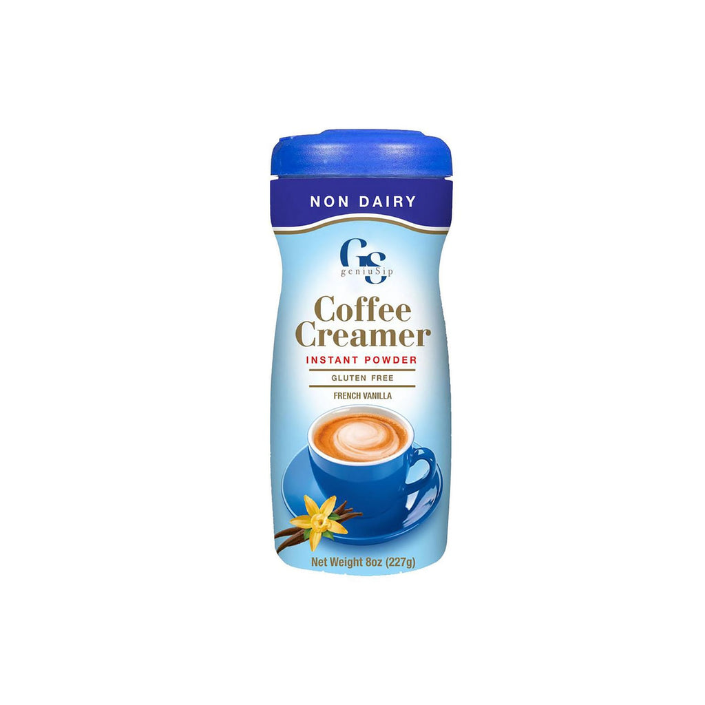 GeniuSip Coffee Creamer Non-Dairy Instant Powder - French Vanilla, 8 oz.