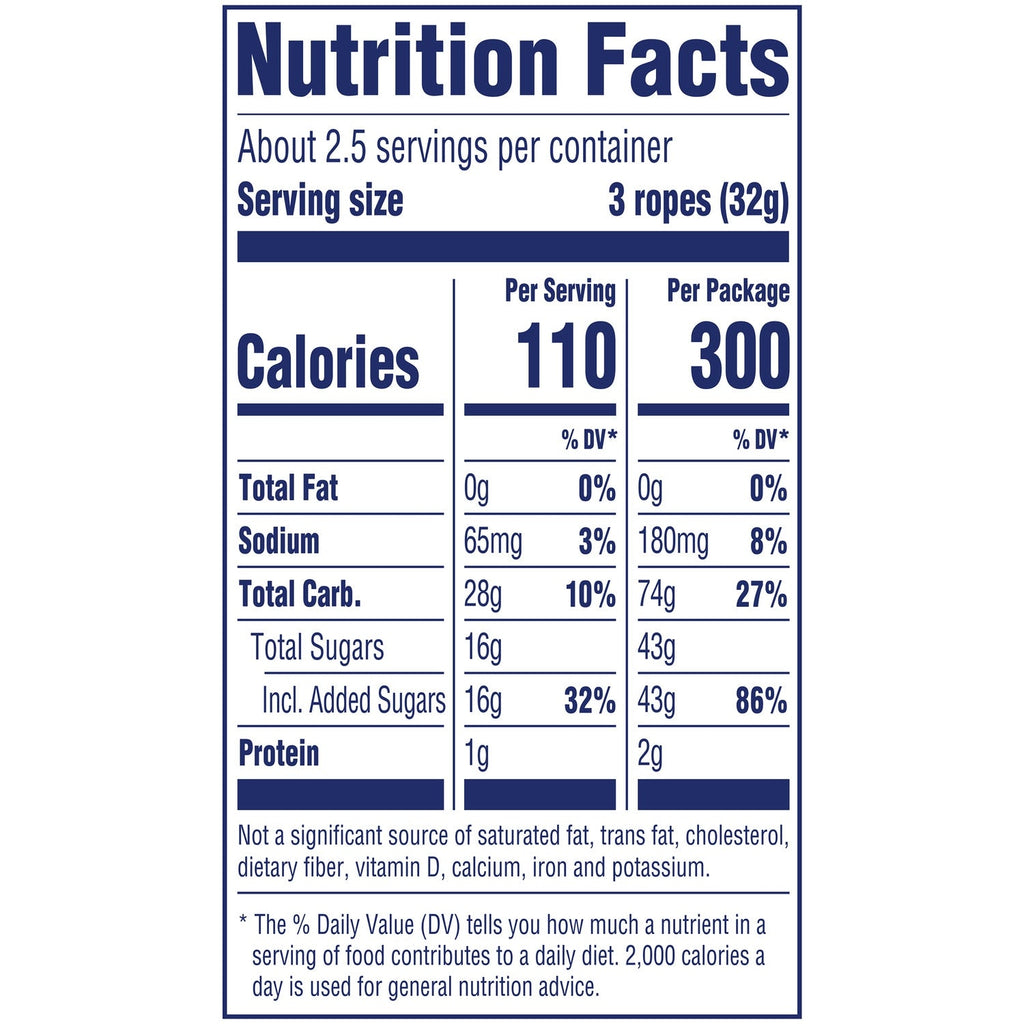 SweeTARTS Soft &amp; Chewy Cherry Punch Ropes, 3 oz. Packs