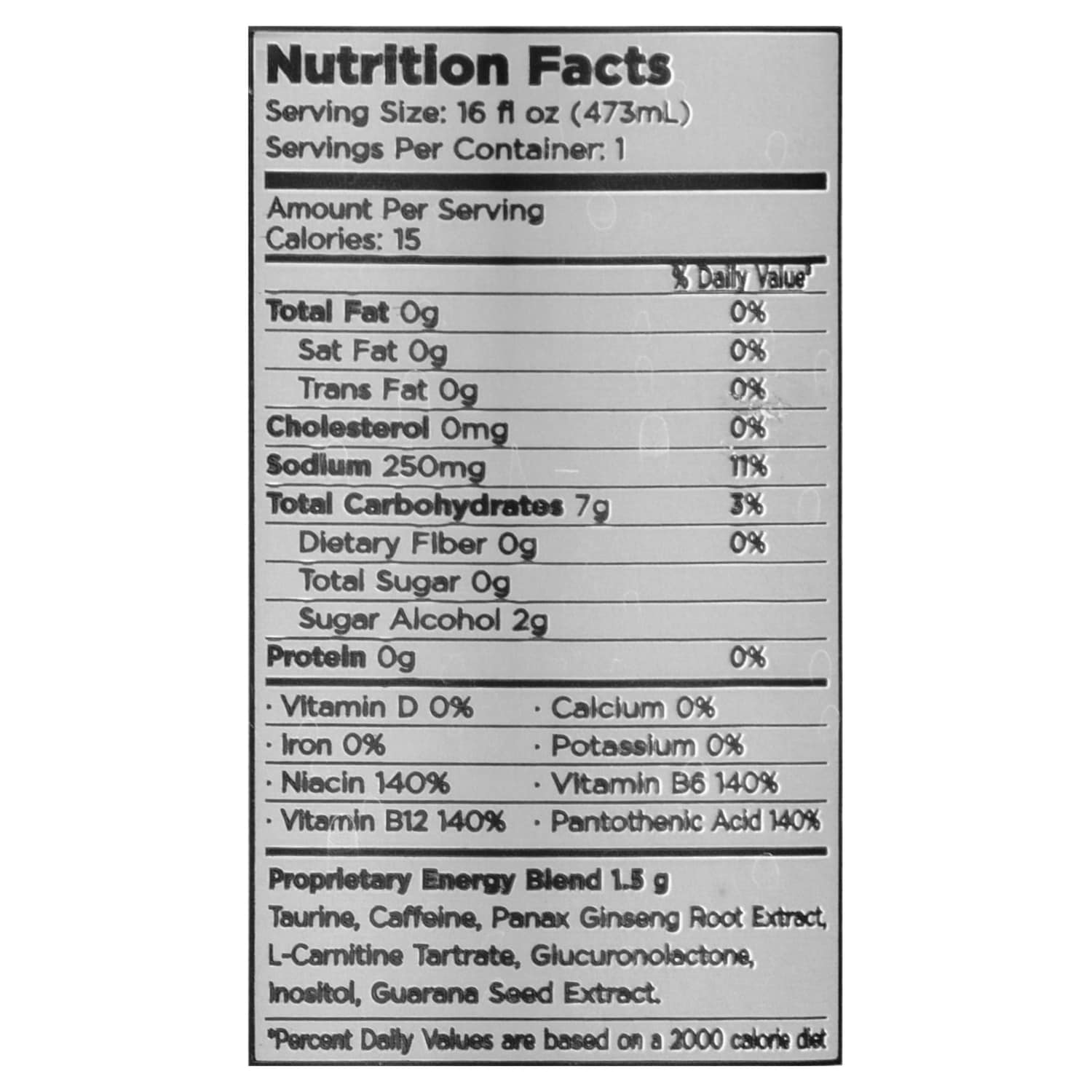 3D Energy Berry Blue Energy Drink, 16 oz.