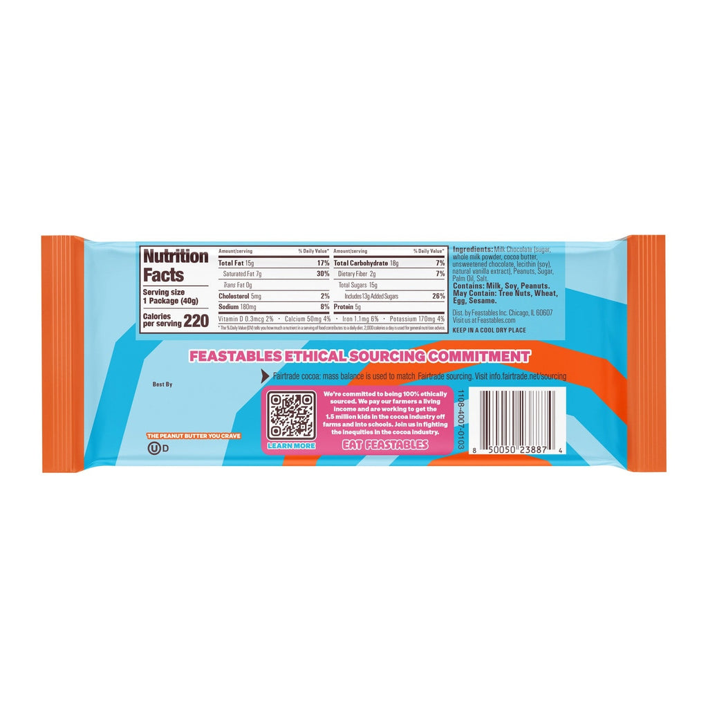 MrBeast Feastables Creamy Peanut Butter Cups 1.41 oz. (40g), 2 Cups