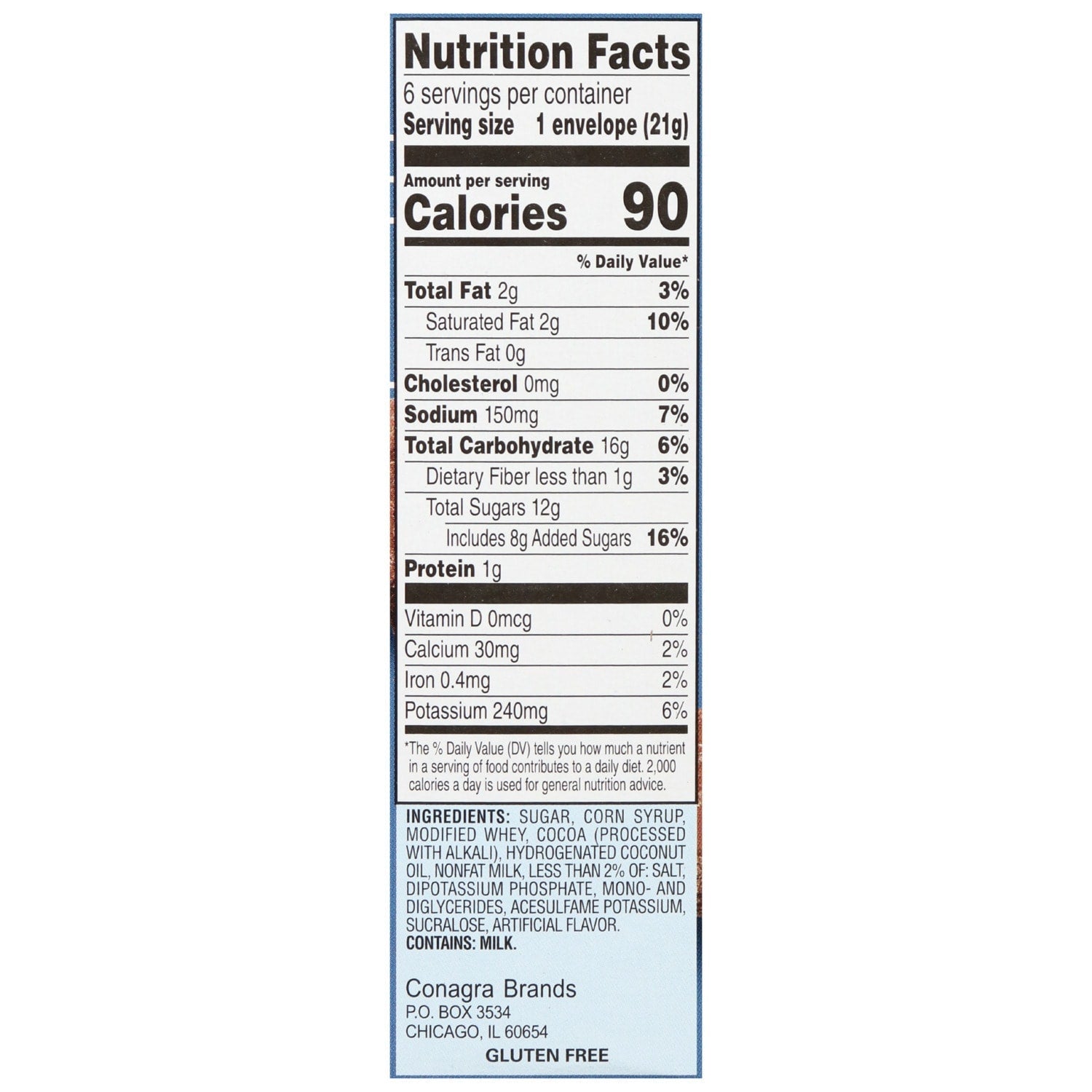 Swiss Miss Milk Chocolate Hot Cocoa Mix, 6 ct. 0.73 oz.