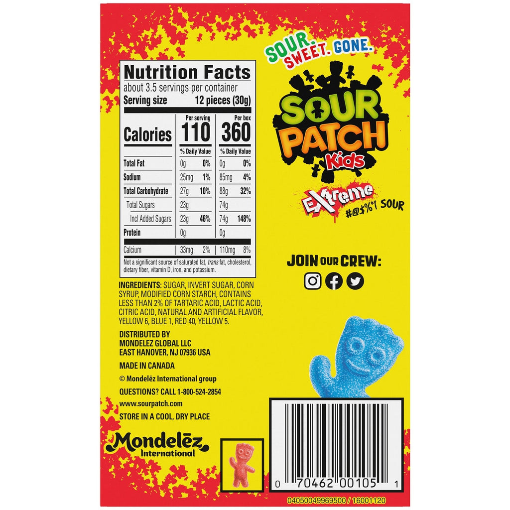 SOUR PATCH KIDS Extreme Sour Soft &amp; Chewy Candy