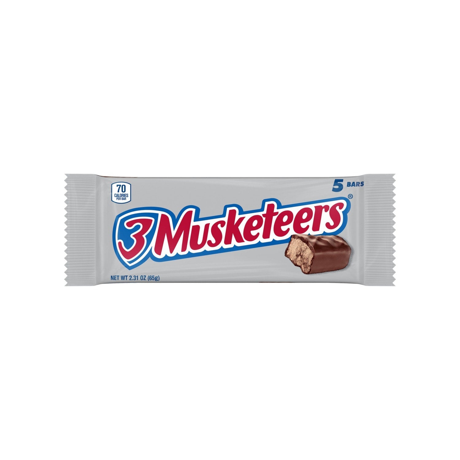 3 Musketeers Milk Chocolate Candy Bars, 5-pc Pack.