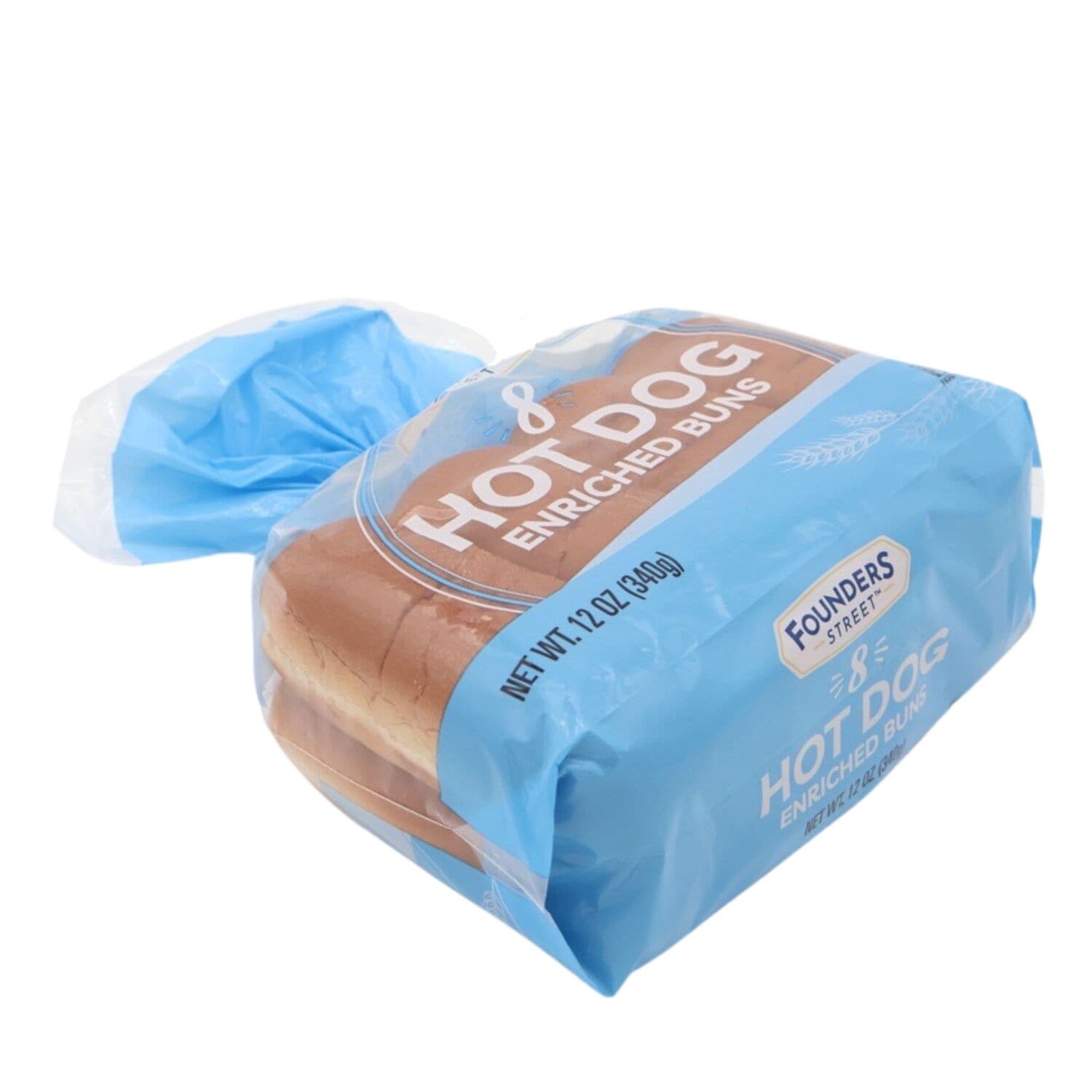 Founders Street Hot Dog Enriched Buns, 8-pc Pack.