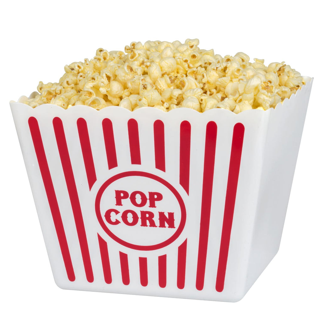 Large Plastic Popcorn Tubs, 8.9x6.8 in.