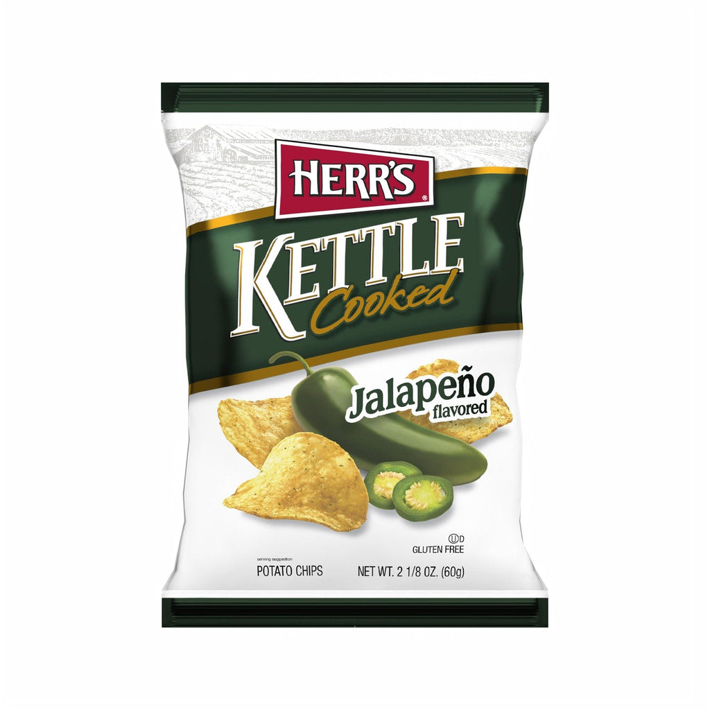 Herr's Kettle Cooked Jalapeno Flavored Potato Chips, 1-ct.