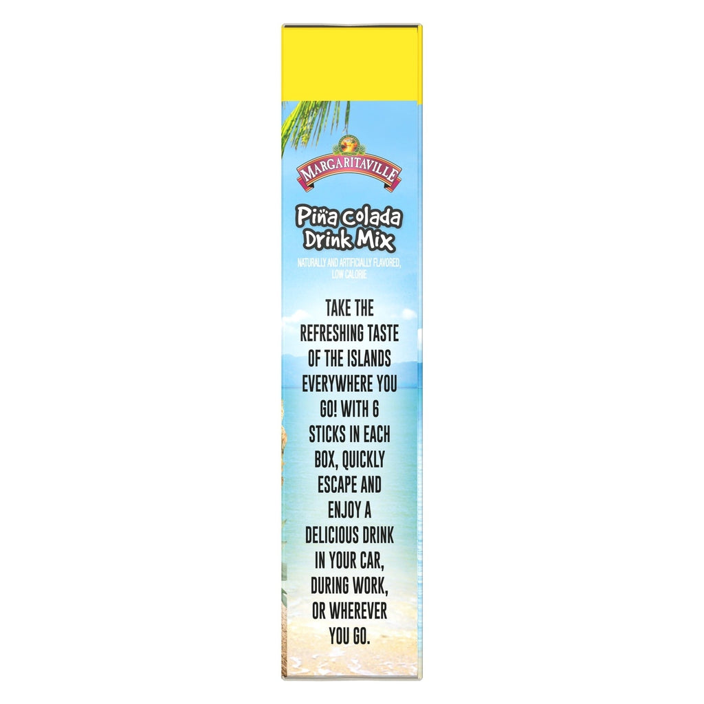 Margaritavilla Pina Colada Zero Sugar Drink Mix, 6-pc Pack.