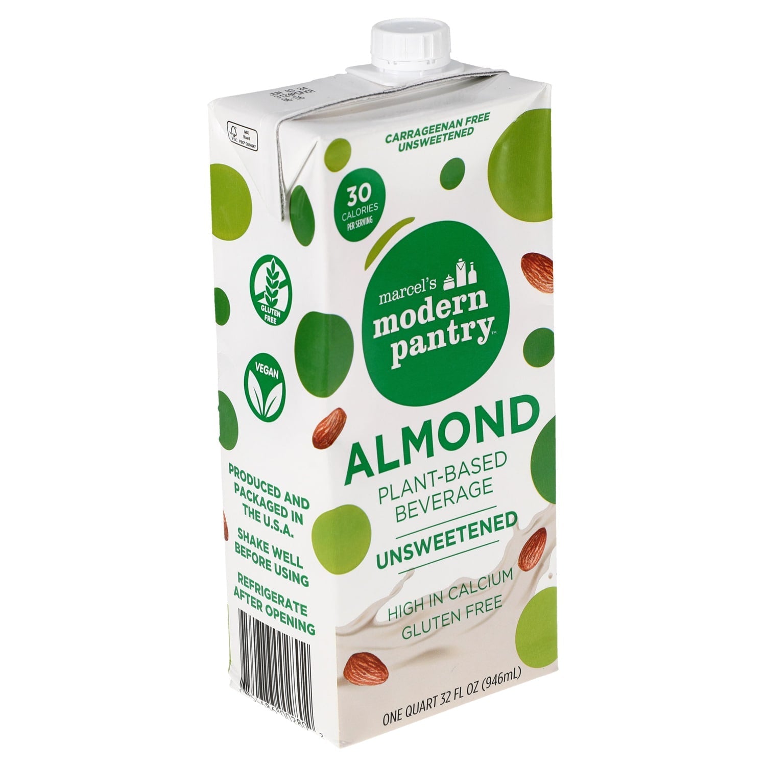 Marcelâs Modern Pantry, Unsweet Almond Milk, 32 oz.